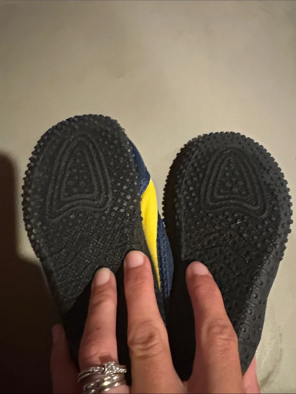 Air Balance Kids Water Shoes - Navy and Yellow Slip-On